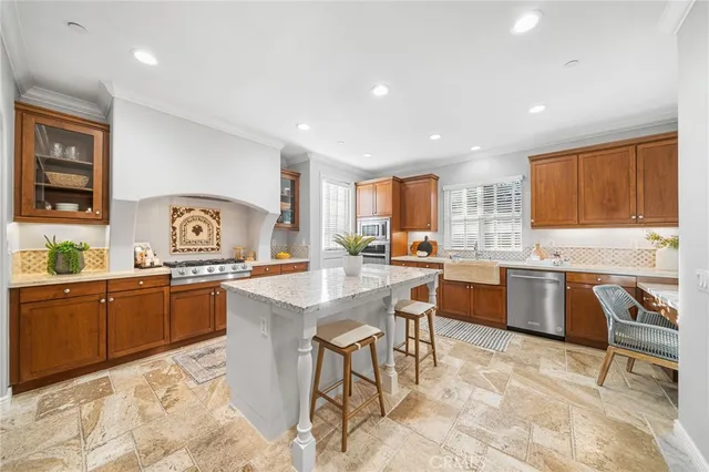 a living room with furniture and white walls