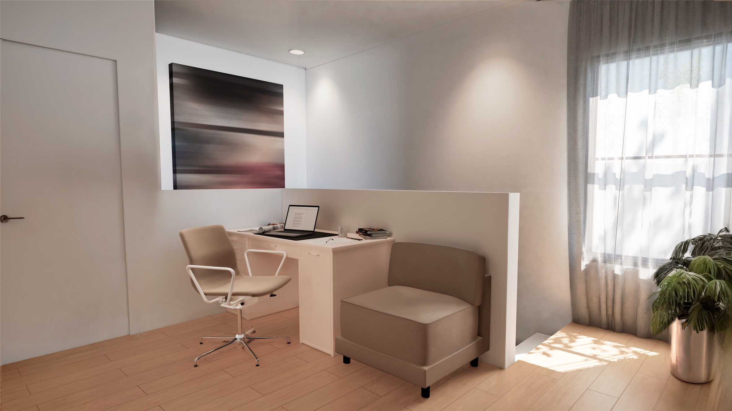 7310 Carver Avenue, Unit 2 Austin, TX 78752 - Photo 5 of 12 Office with wood finished floors