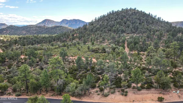 a view of a house with a yard and mountain