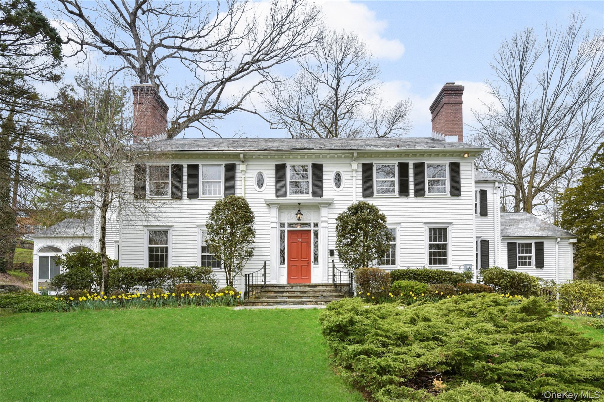 50 Overhill Road New Rochelle, NY 10804 - Photo 1 of 1 Colonial inspired home with a chimney and a front lawn