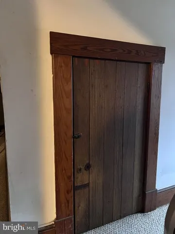 a view of wooden door