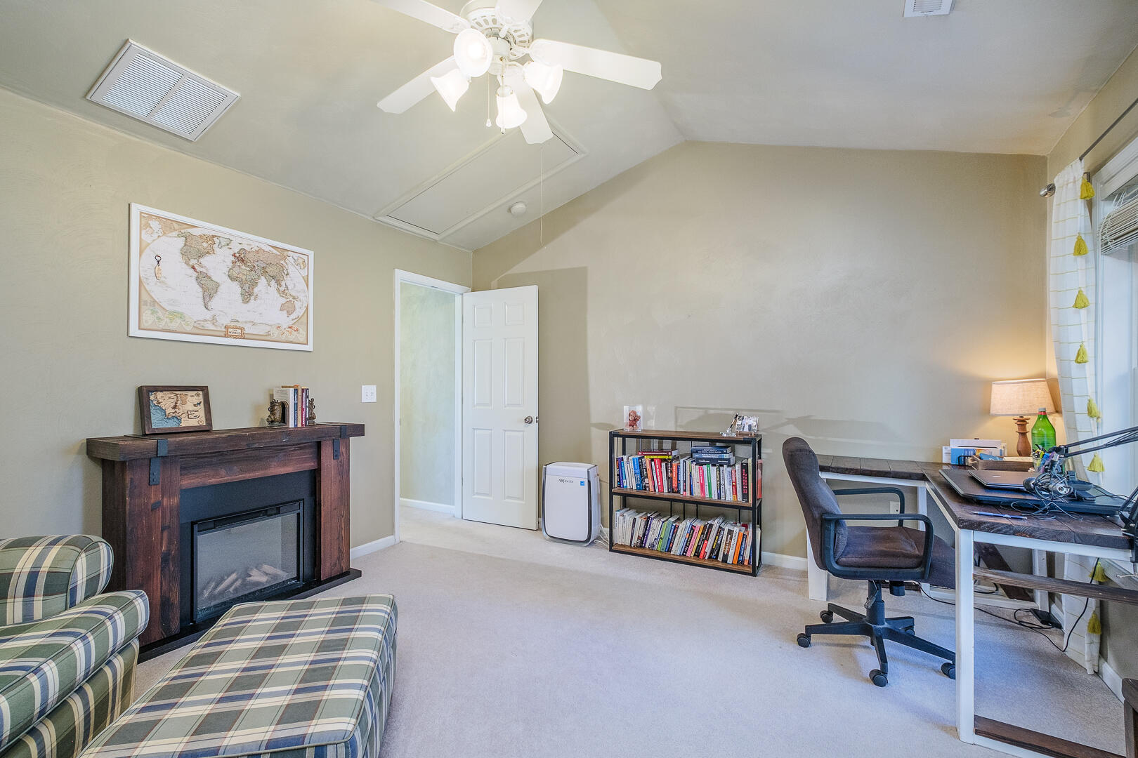 8717 Little Hoop Road Roanoke, VA 24019 - Photo 23 of 31 a view of a workspace with furniture and a window