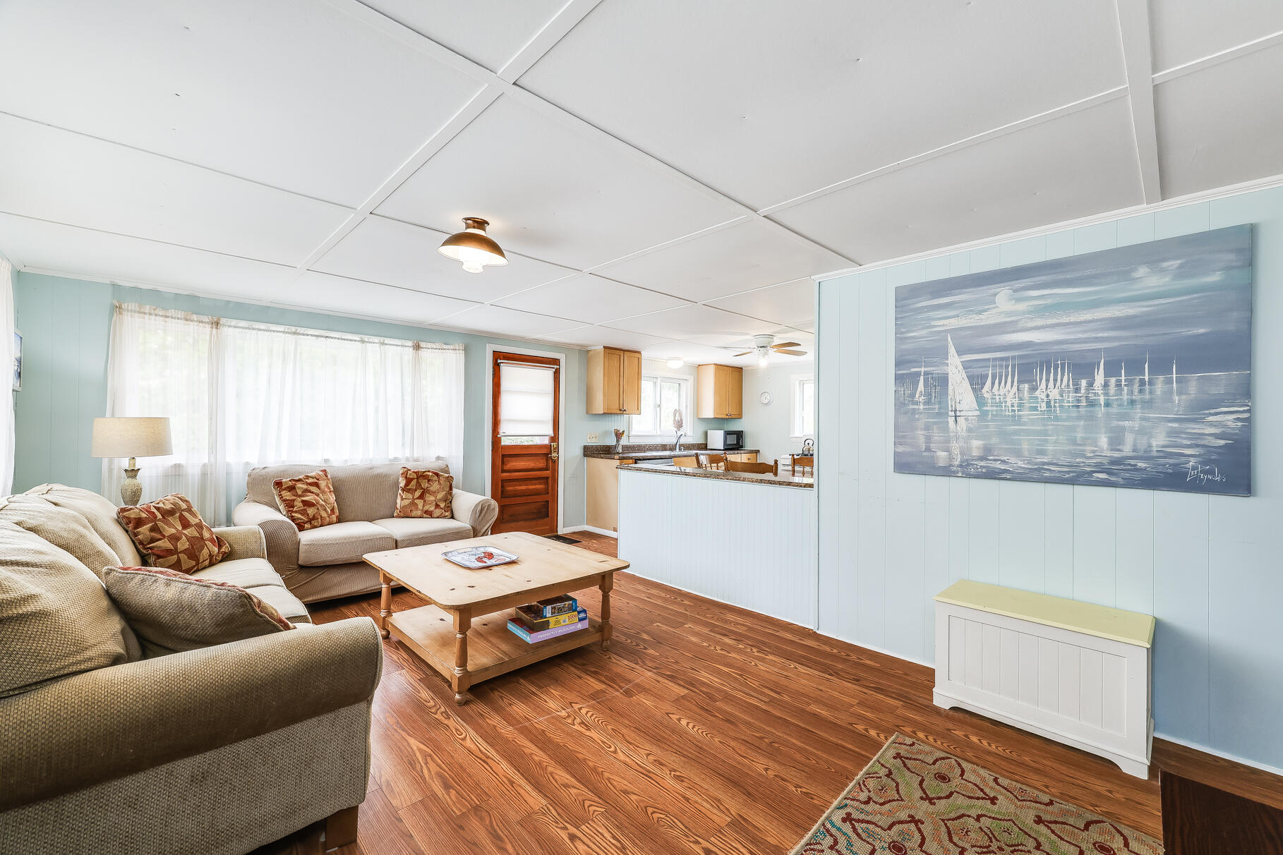 85 Boreen Road Eastham, MA 02642 - Photo 34 of 73 a living room with furniture and view of kitchen