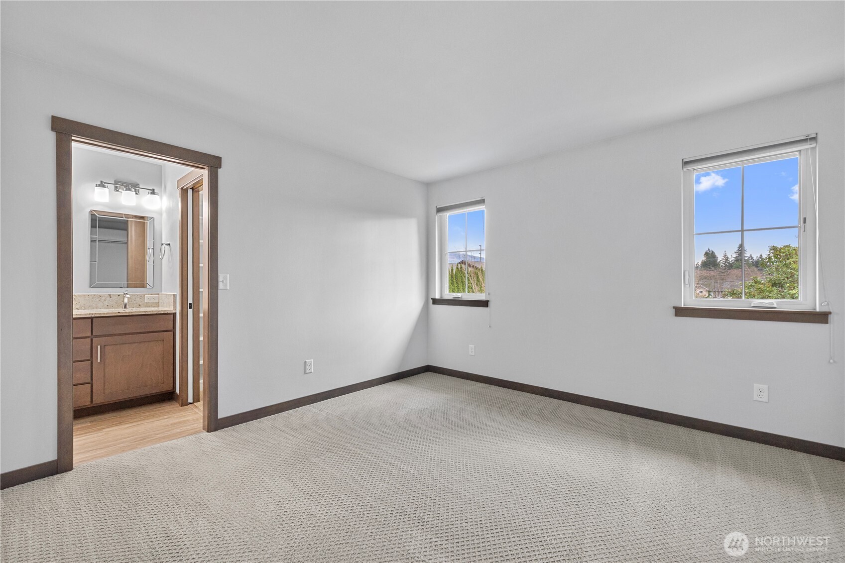 529 Ball Street, Unit A & B Sedro-Woolley, WA 98284 - Photo 21 of 31 an empty room with windows and closet