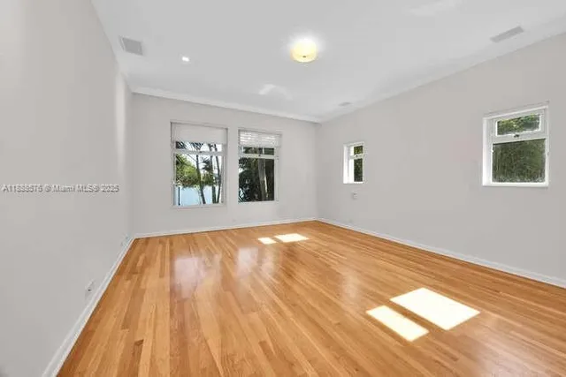 an empty room with a window