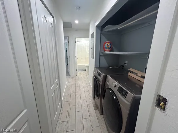 a view of a walk in closet