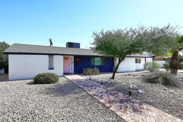 a house view with a backyard space