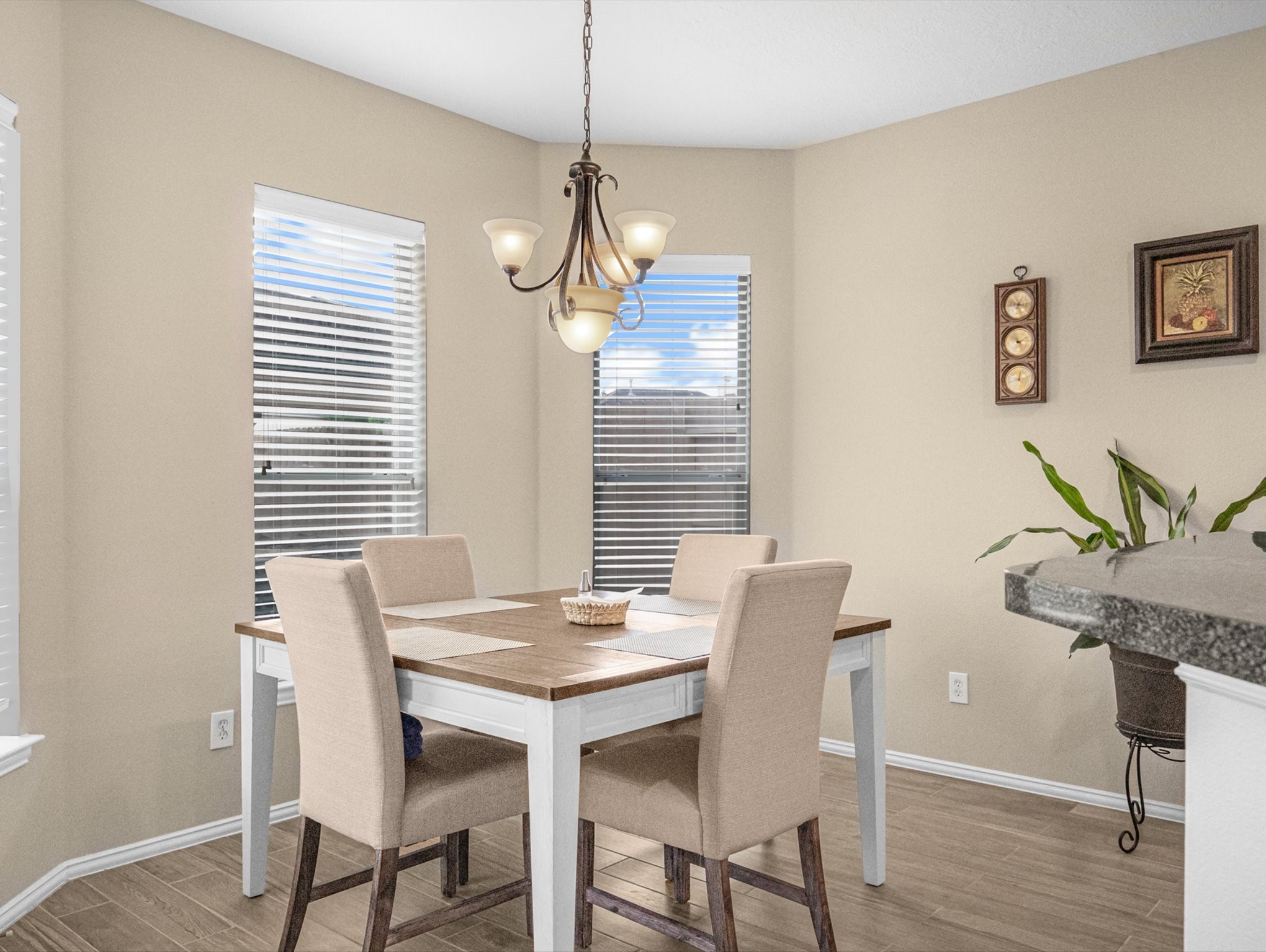 21402 Hannover Forest Spring, TX 77388 - Photo 11 of 30 a view of a dining room with furniture window and wooden floor
