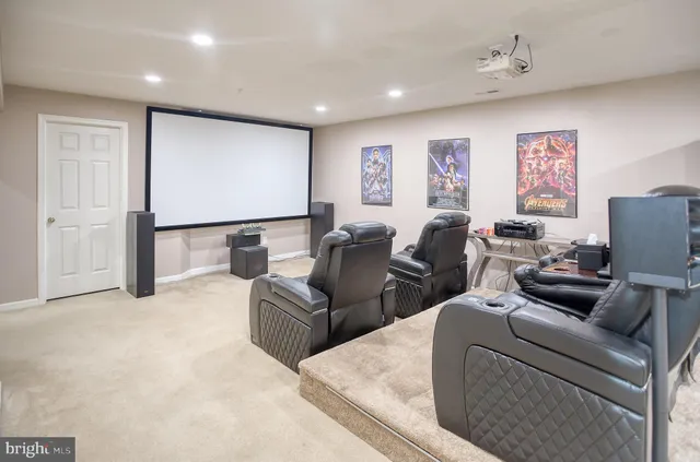 an aerial view of a house with a big yard