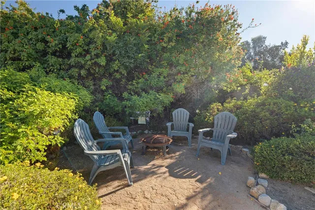 a view of chair and tables in the patio