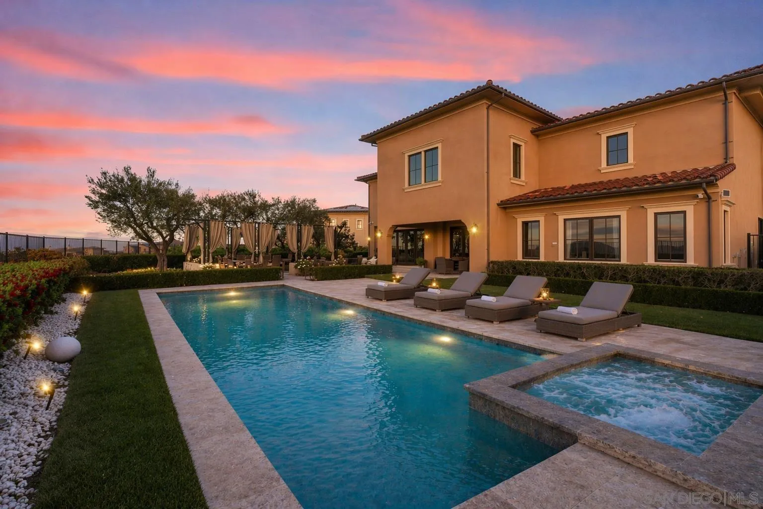 18264 Avenida Manantial Rancho Santa Fe, CA 92067 - Photo 8 of 54 Plans approved for a Pool this is AI generated.