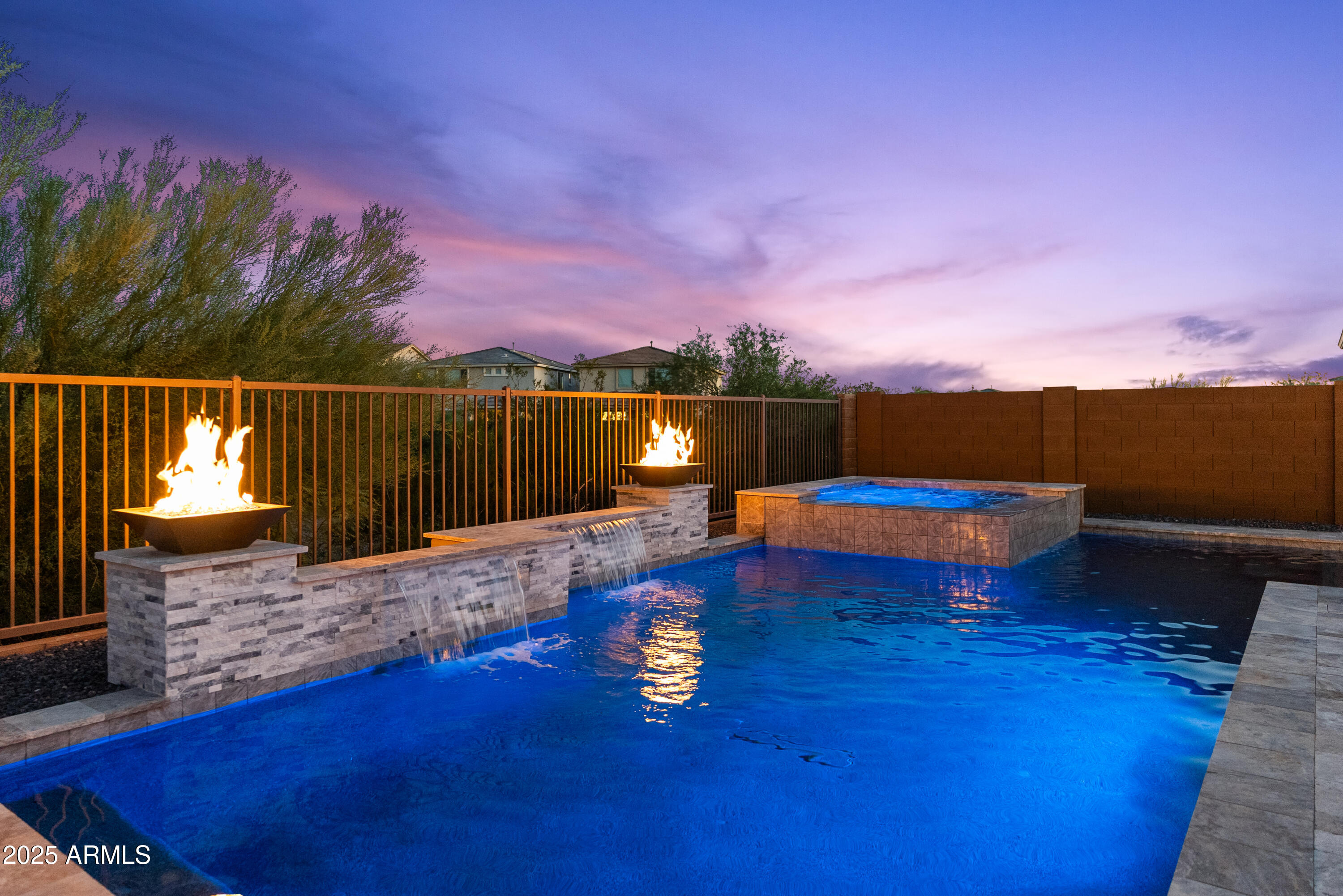 22011 North 34th Way Phoenix, AZ 85050 - Photo 47 of 57 Twlight - Pool & Spa