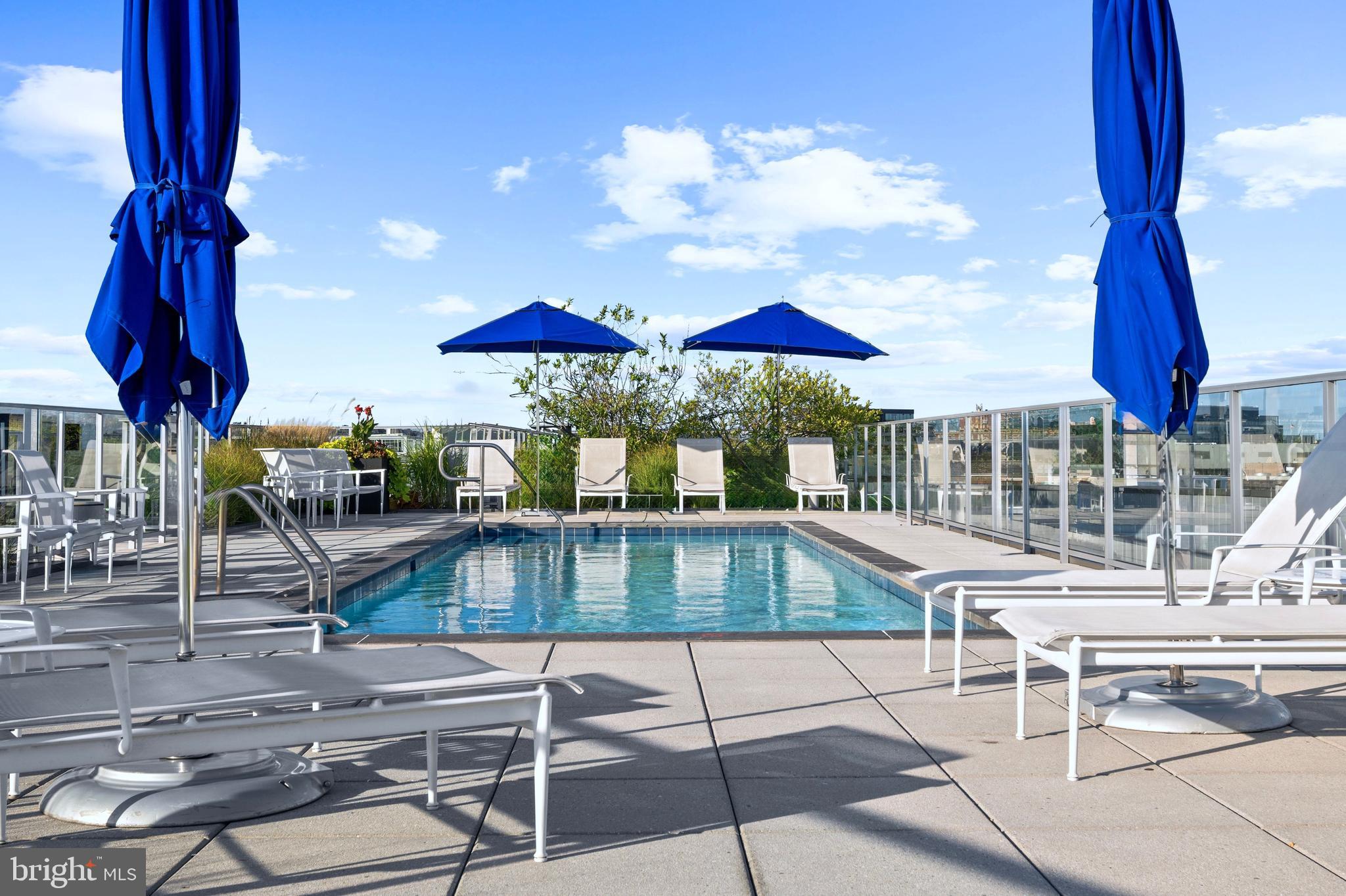 1177 22nd Street Northwest, Unit 7D Washington, DC 20037 - Photo 26 of 29 Rooftop pool and sundeck