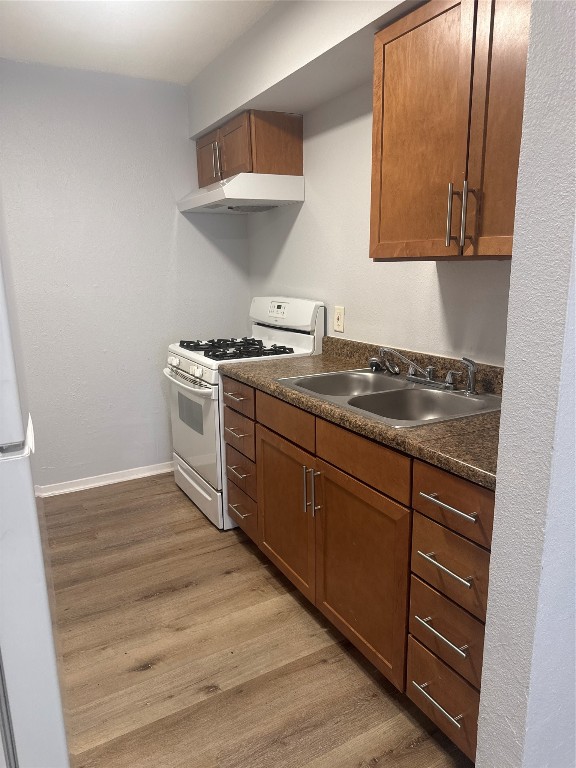 9100 Dodson Street, Unit 16 Houston, TX 77093 - Photo 5 of 14 a kitchen with a stove and a sink