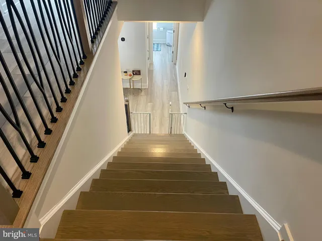 a view of a balcony with furniture