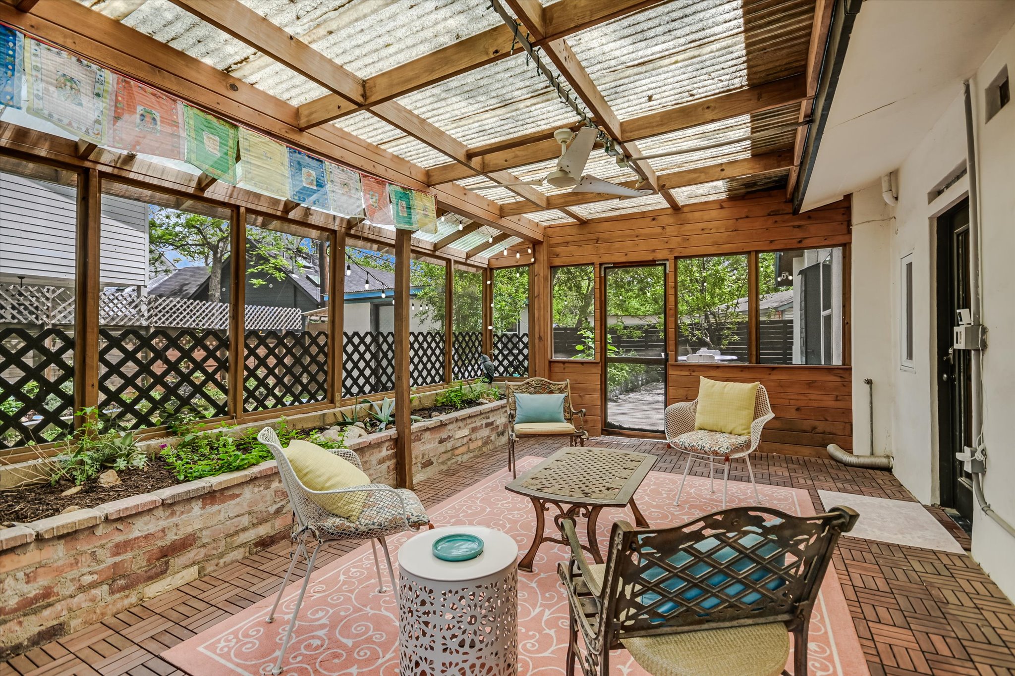 504 Powell Circle Austin, TX 78704 - Photo 16 of 23 a outdoor space with patio lots of furniture and white walls