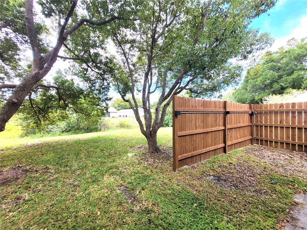 7344 Como Drive New Port Richey, FL 34655 - Photo 32 of 34 a view of backyard with wooden fence and large trees