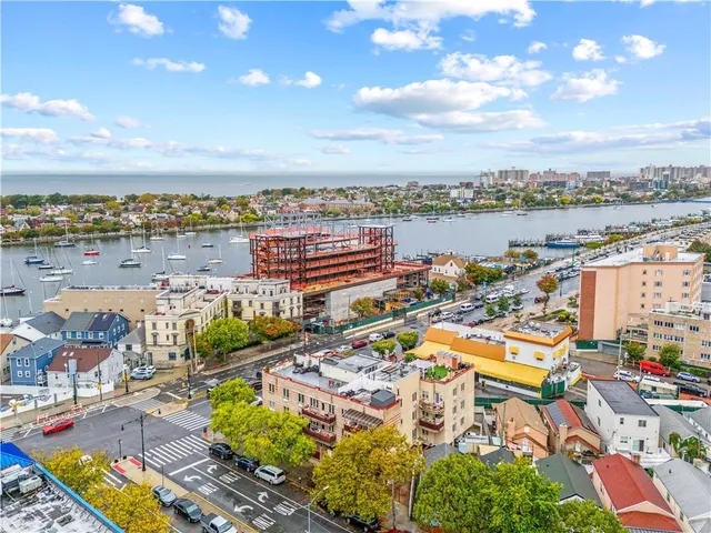 an aerial view of a city