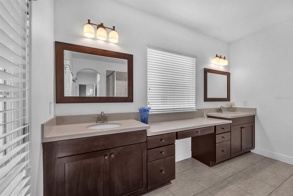 5310 Fishhawk Ridge Drive Lithia, FL 33547 - Photo 25 of 52 a bathroom with a double vanity sink and mirror