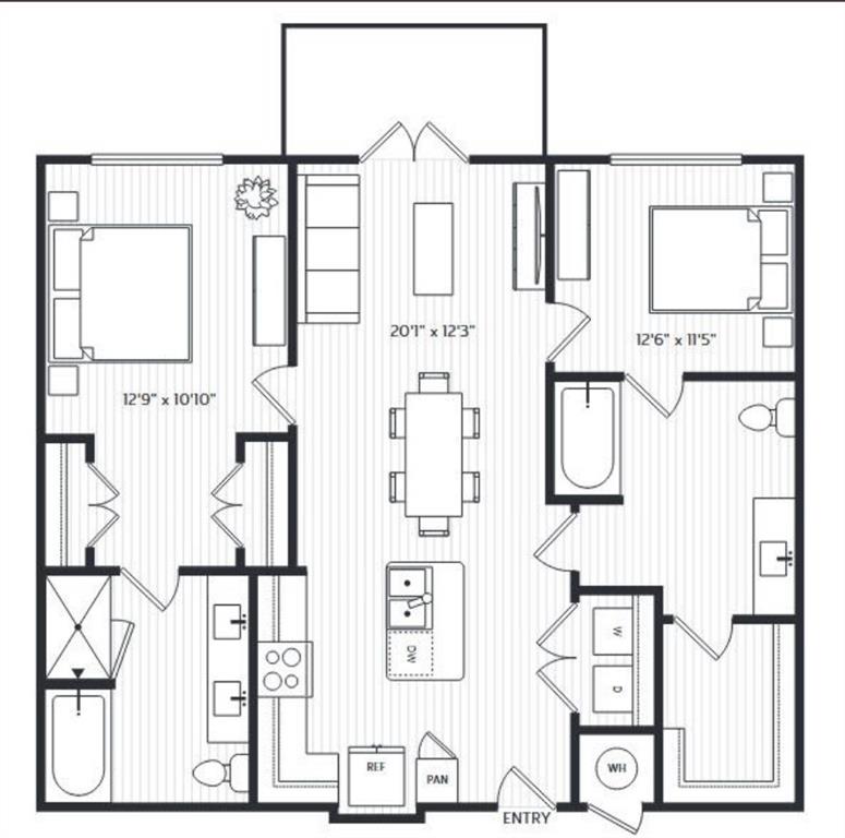 650 East Sycamore Street, Unit 1149 Denton, TX 76205 - Photo 2 of 19 a white building with a black and white wall