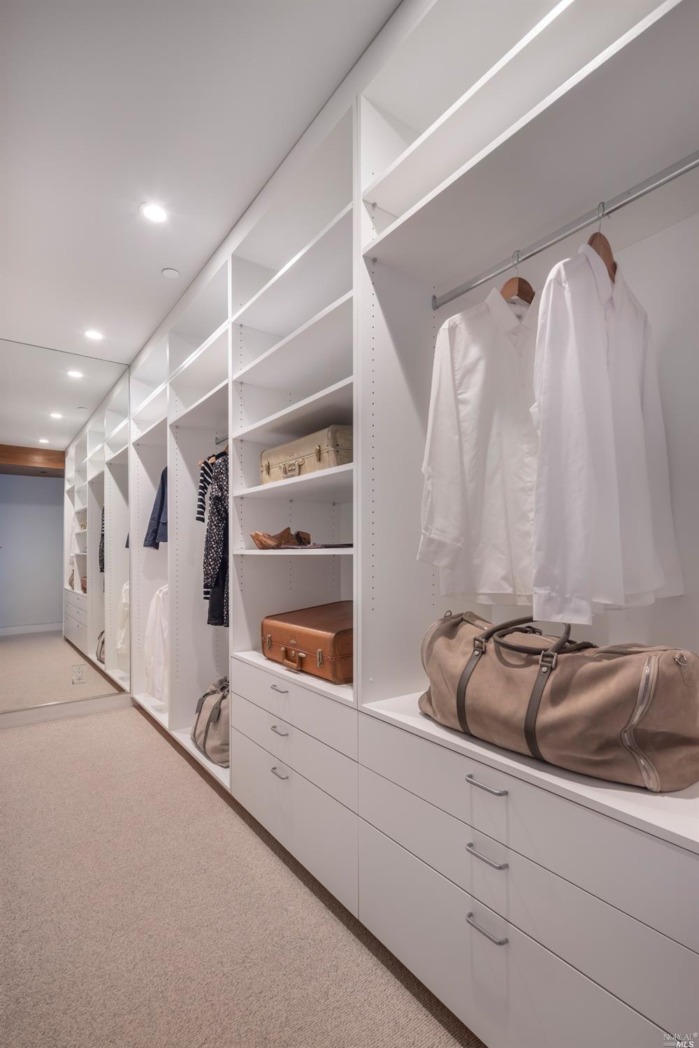 121 Toyon Lane Sausalito, CA 94965 - Photo 22 of 25 a view of walk in closet with clothes and shoes