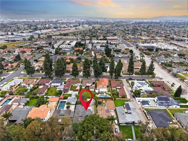 an aerial view of multiple house