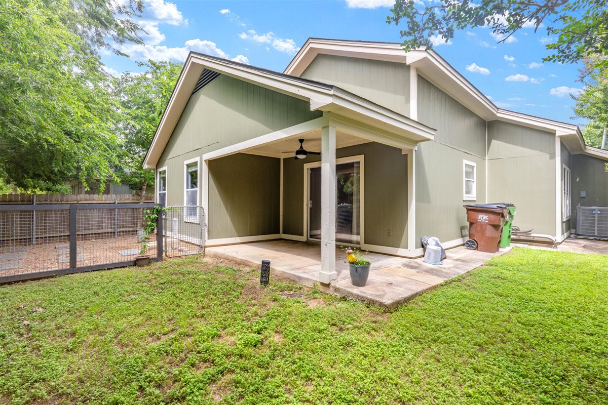 2147 Jasmine Path Round Rock, TX 78664 - Photo 29 of 36 The private, fenced backyard is lined with mature trees that provide natural shade and seclusion.