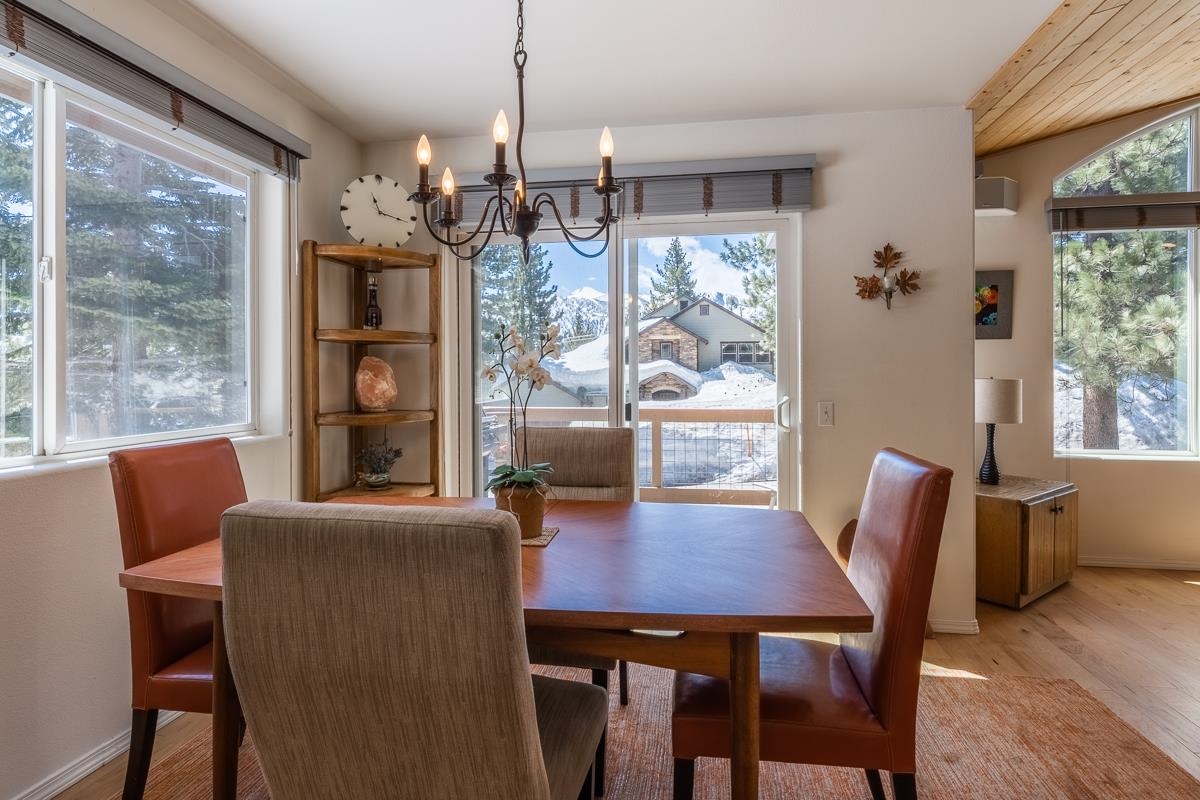 103 Holiday Way Mammoth Lakes, CA 93546 - Photo 13 of 40 a view of a dining room with furniture window and outside view