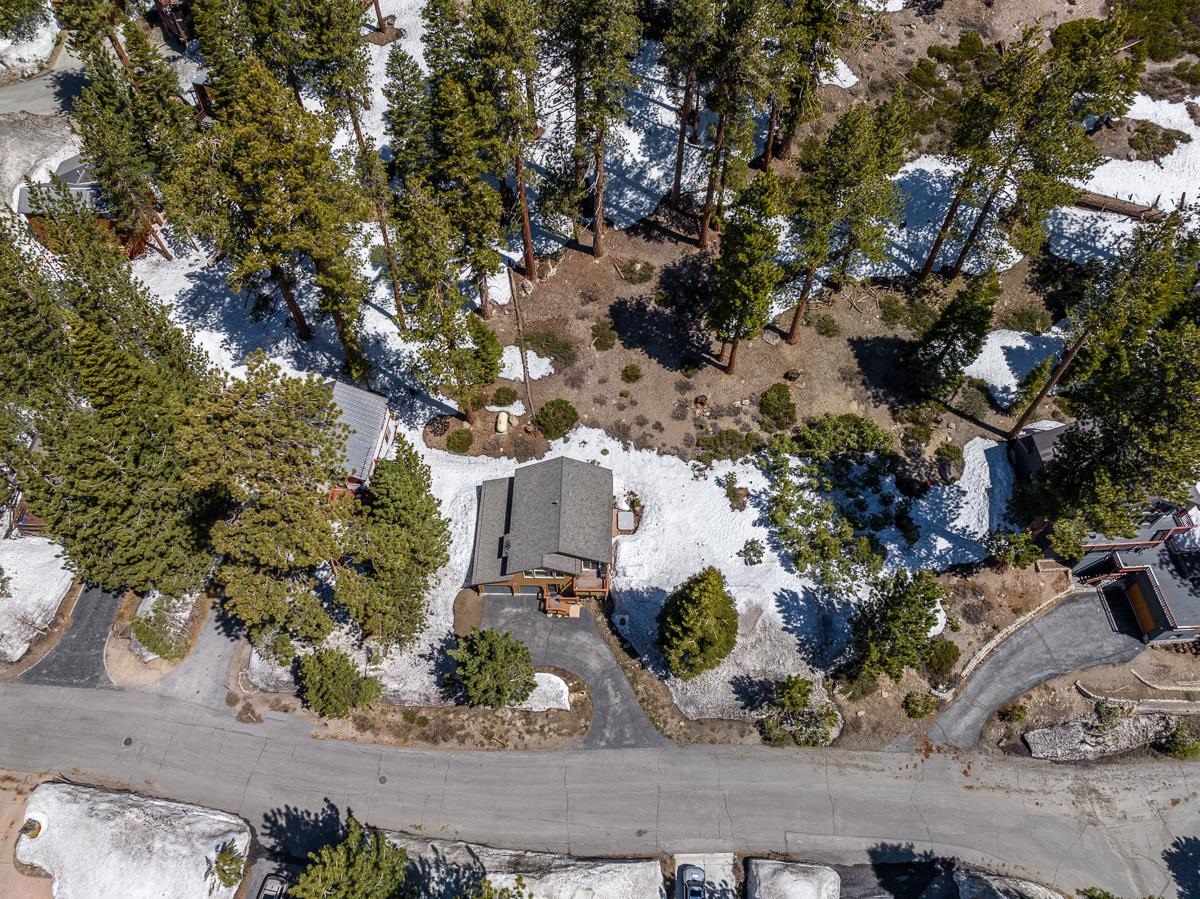 103 Holiday Way Mammoth Lakes, CA 93546 - Photo 39 of 40 an aerial view of a house with a yard and large tree