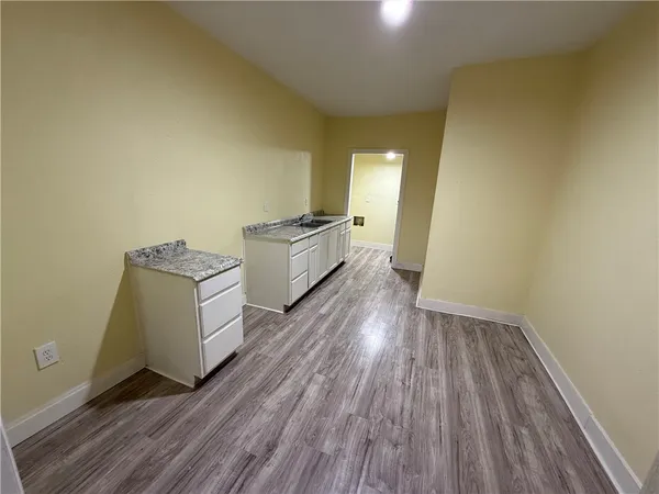 wooden floor and windows in a room