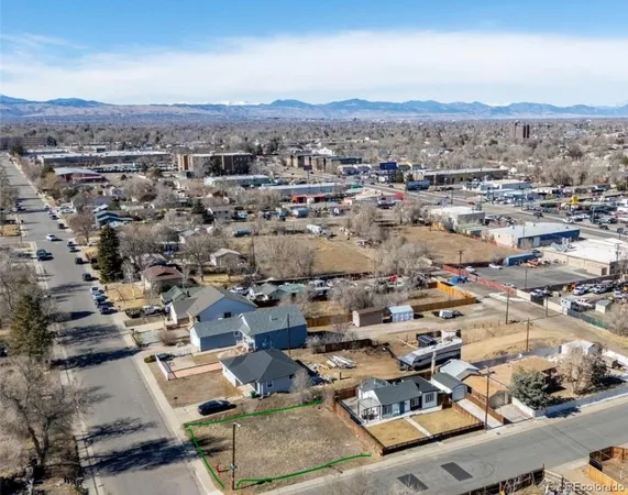an aerial view of a city