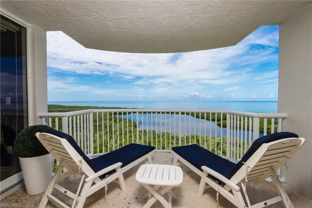 a view of a chairs in balcony