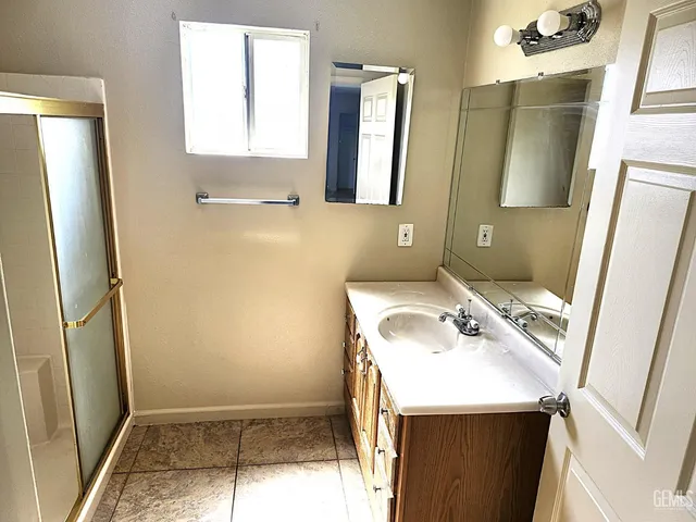 a sink with a mirror