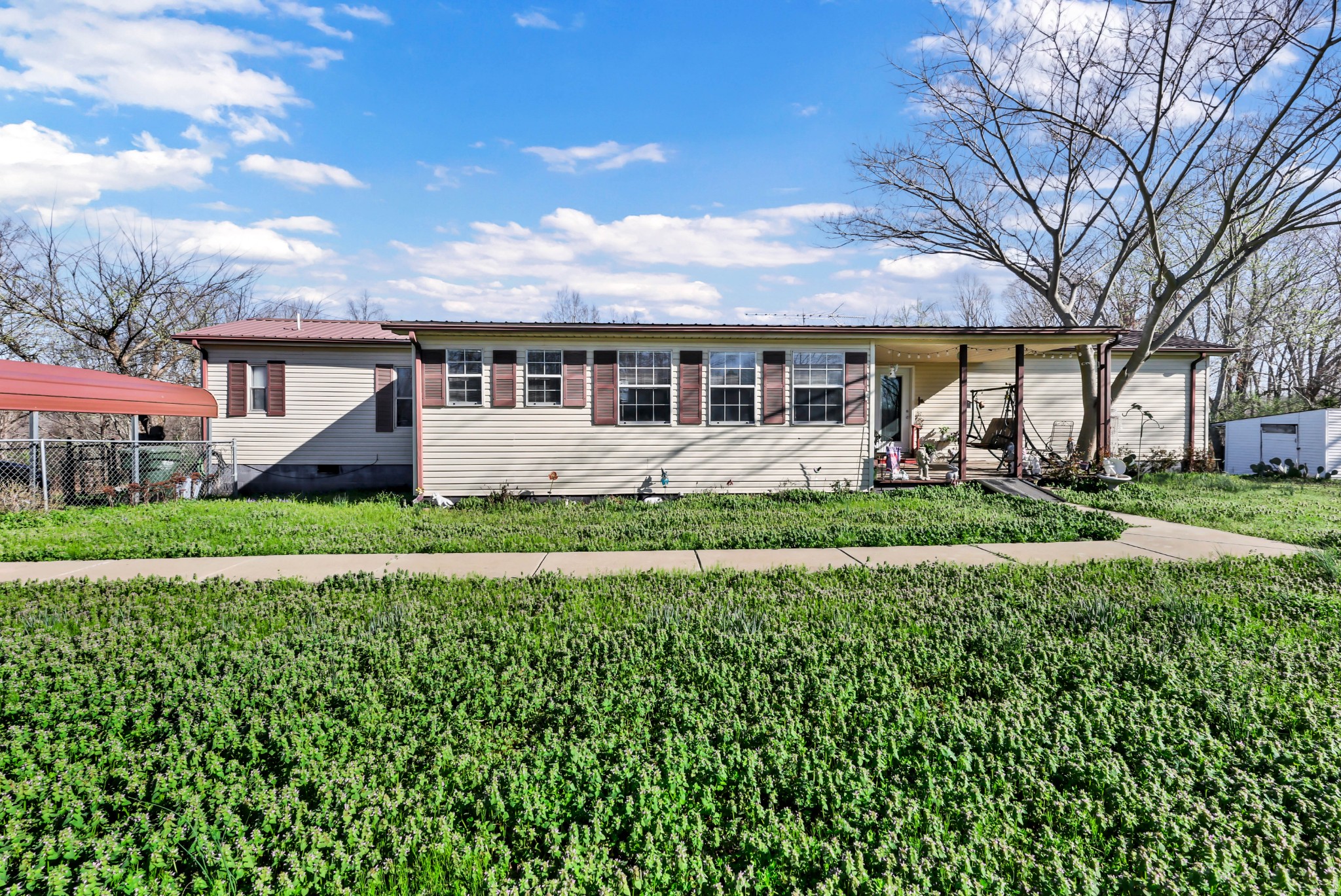 front view of house with a yard