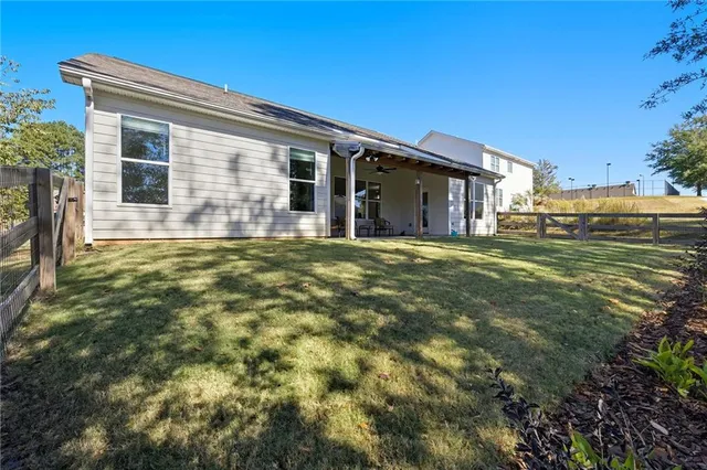 a backyard of a house