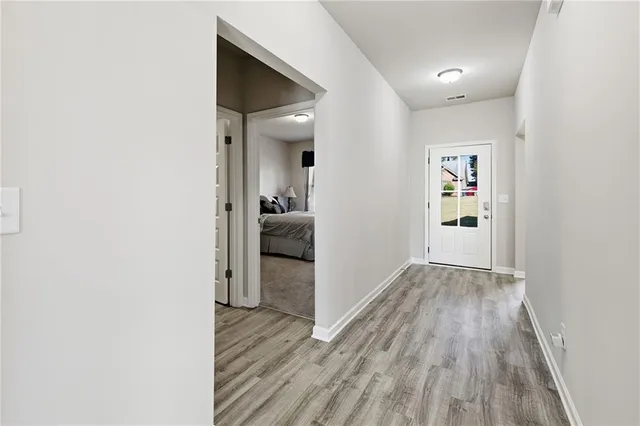 wooden floor in a kitchen
