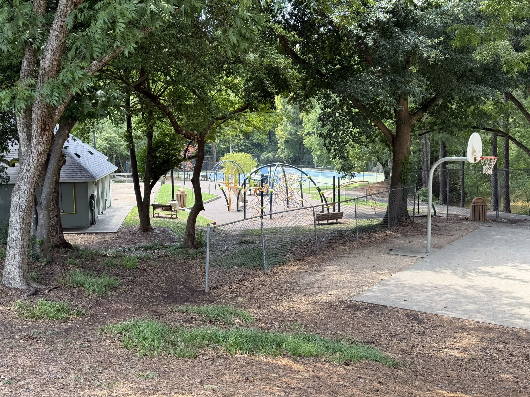708 Powell Drive, Unit A Raleigh, NC 27606 - Photo 48 of 56 Basketball and Playground area at Park
