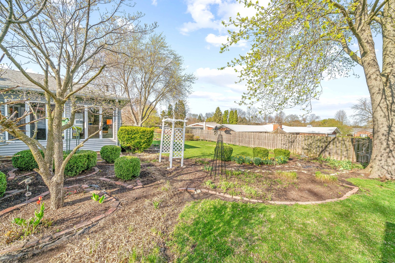 808 Normal Road DeKalb, IL 60115 - Photo 29 of 29 a view of a garden with a large tree