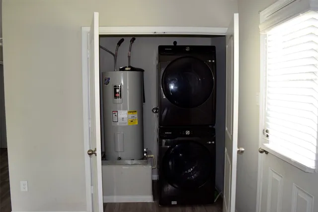 a close view of walk in closet