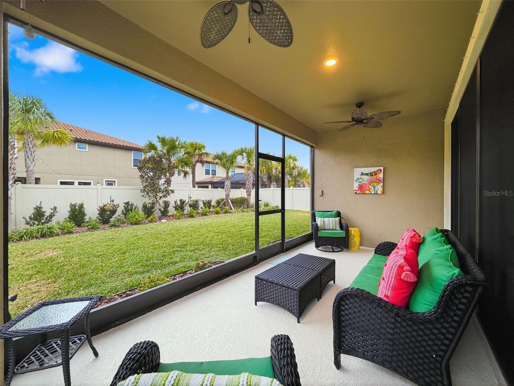 4312 Burdick Loop Odessa, FL 33556 - Photo 37 of 55 a view of a porch with furniture and a yard
