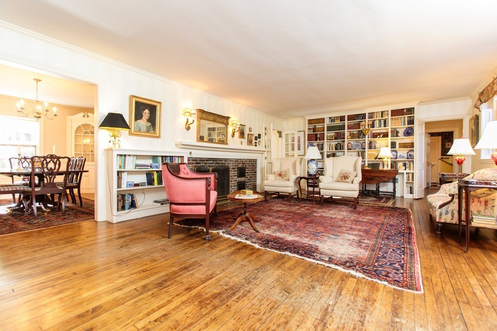 25 Longmeadow Road Wellesley, MA 02482 - Photo 6 of 24 a living room with furniture and a fireplace
