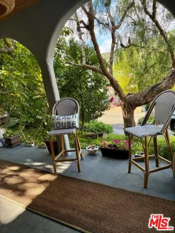 a view of outdoor space with seating area