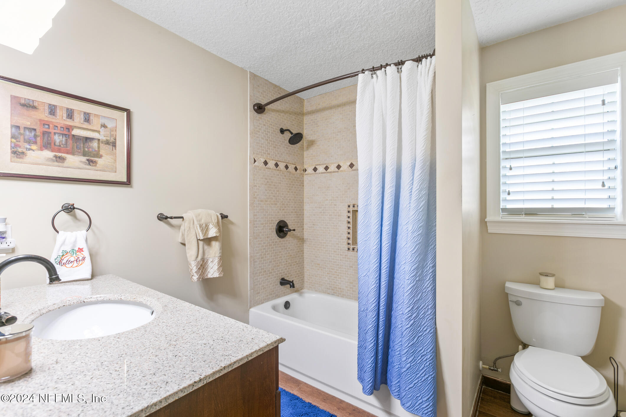 540 Moultrie Wells Road St. Augustine, FL 32086 - Photo 16 of 44 a bathroom with a granite countertop sink toilet and shower