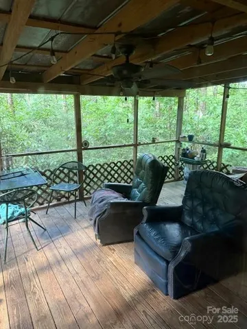 a view of couches in balcony