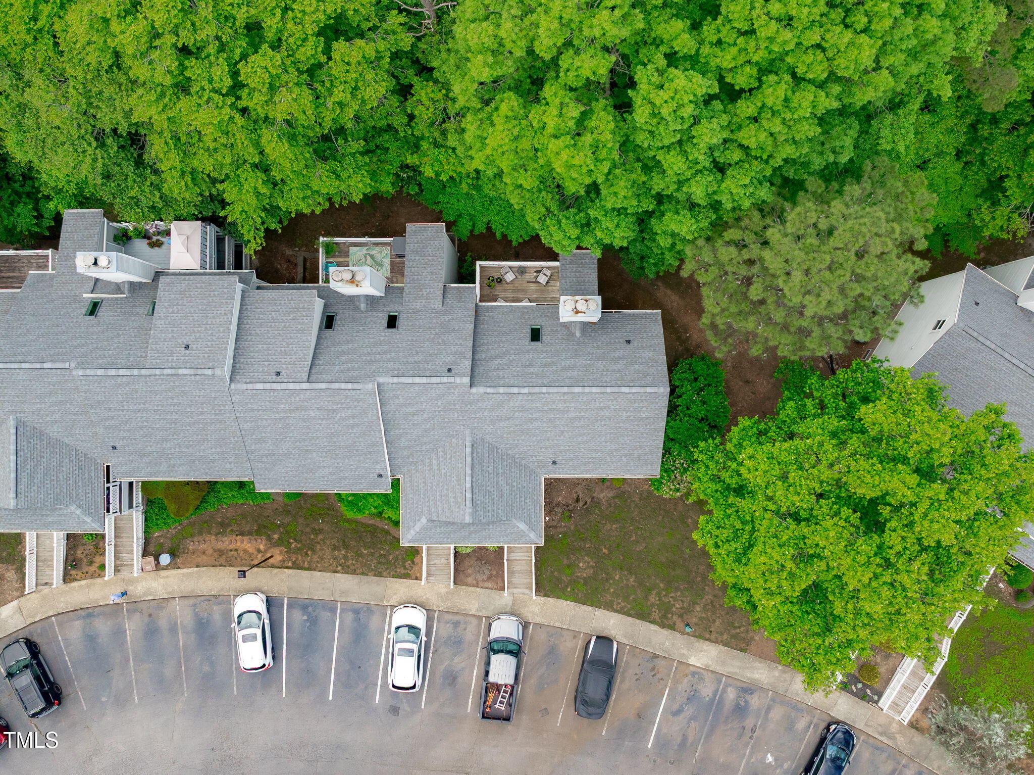 405 Gooseneck Drive, Unit B6 Cary, NC 27513 - Photo 25 of 26 an aerial view of a house with a yard