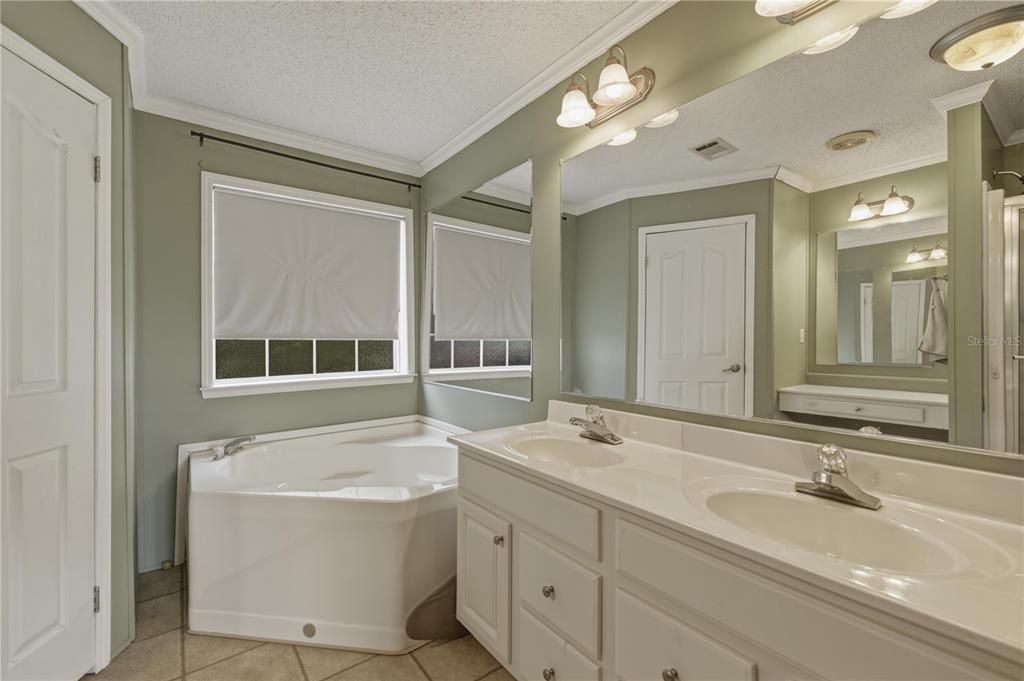 12400 Southeast 99th Terrace Belleview, FL 34420 - Photo 13 of 20 a bathroom with a sink double vanity and a mirror