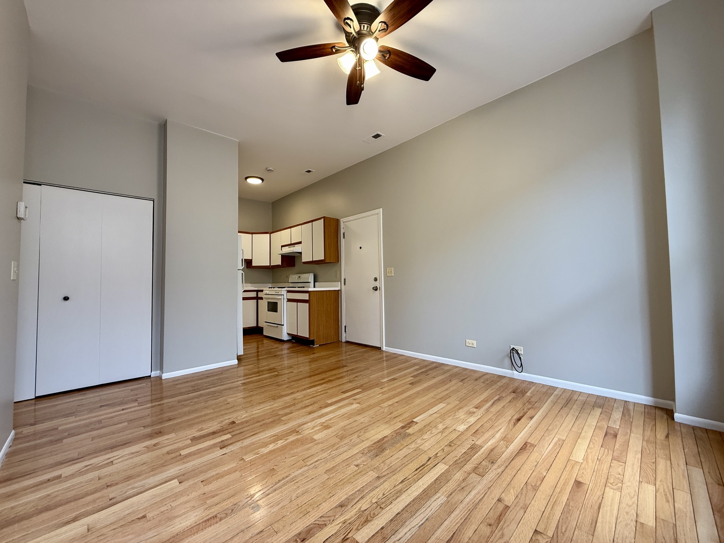 556 West 37th Street, Unit 3F Chicago, IL 60609 - Photo 5 of 12 a view of a kitchen with a dishwasher cabinets and wooden floor