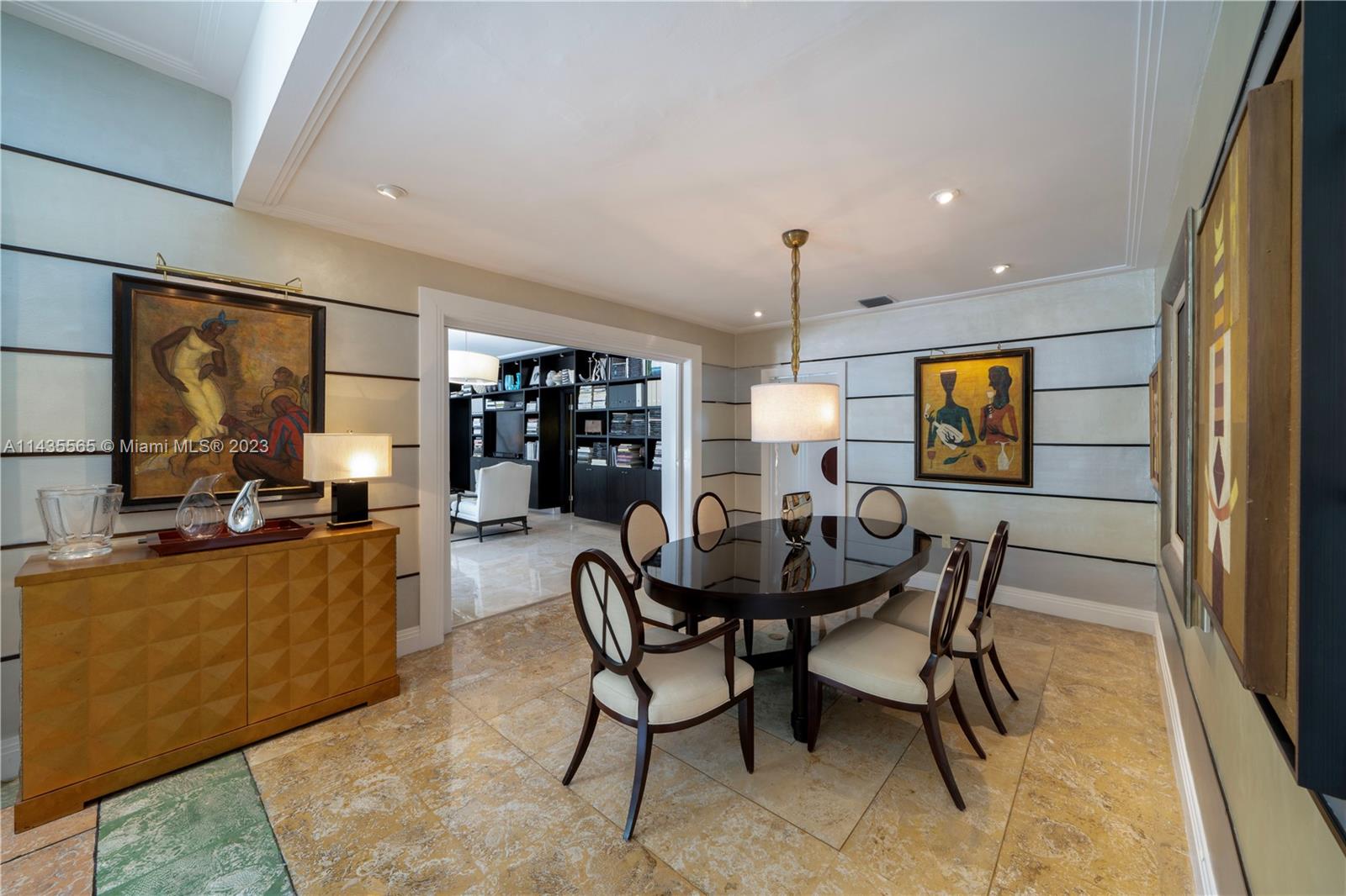 5959 La Gorce Drive Miami Beach, FL 33140 - Photo 11 of 60 a view of a dining room with furniture