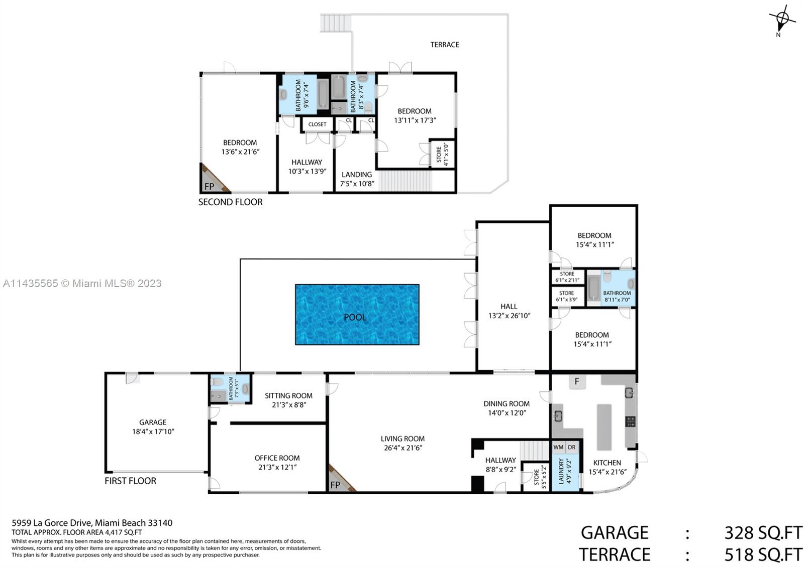 5959 La Gorce Drive Miami Beach, FL 33140 - Photo 59 of 60 a black and white photo of a open area