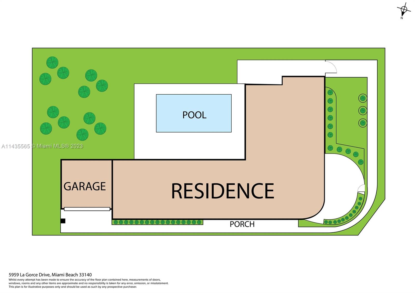 5959 La Gorce Drive Miami Beach, FL 33140 - Photo 60 of 60 a view of a park with welcome board